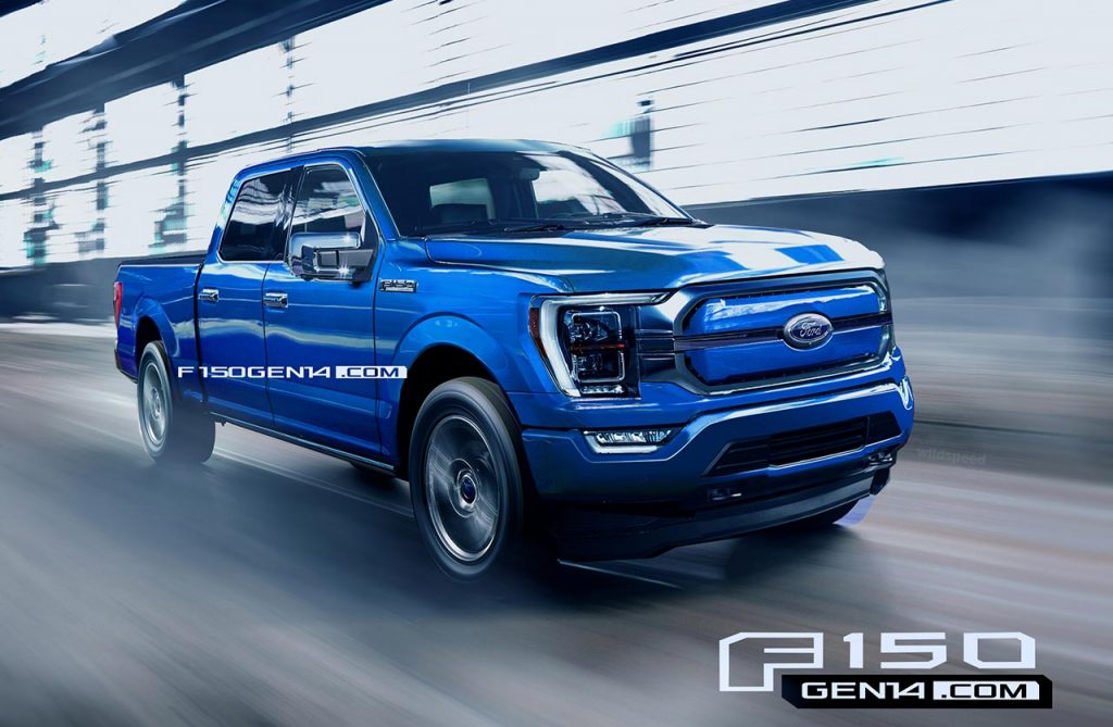 Ford F-150 2021 eléctrica recreación