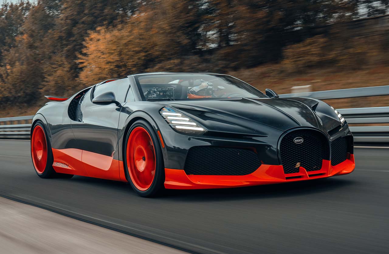 Nuevo récord de velocidad para un Bugatti (descapotable)